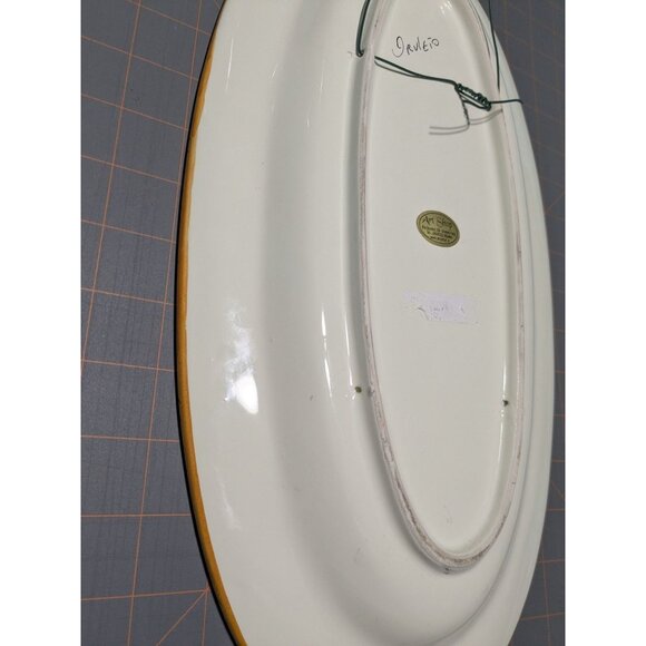 Hand-Painted Italian Ceramic Wall Plate Vineyard Scene Sunflowers - Picture 16 of 16